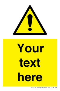 WV3001: Custom warning safety sign