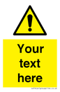 WV3001: Custom warning safety sign