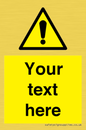 WV3001: Custom warning safety sign