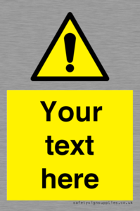 WV3001: Custom warning safety sign