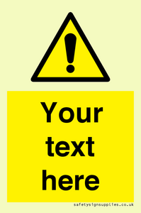 WV3001: Custom warning safety sign