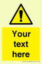 WV3001: Custom warning safety sign