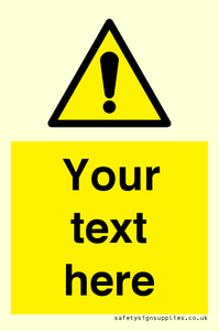 WV3001: Custom warning safety sign