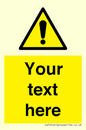 WV3001: Custom warning safety sign
