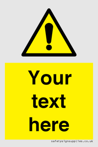 WV3001: Custom warning safety sign