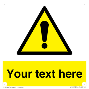 WV3001: Custom warning safety sign