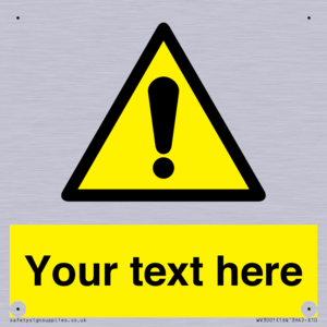 WV3001: Custom warning safety sign