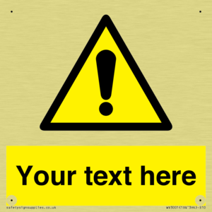 WV3001: Custom warning safety sign