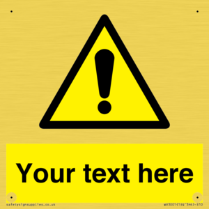 WV3001: Custom warning safety sign