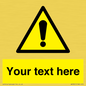 WV3001: Custom warning safety sign