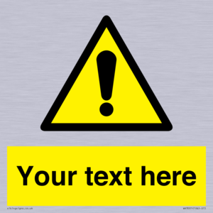 WV3001: Custom warning safety sign
