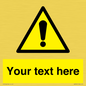 WV3001: Custom warning safety sign