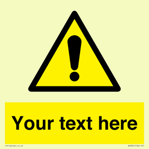 WV3001: Custom warning safety sign