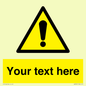 WV3001: Custom warning safety sign