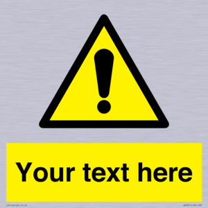 WV3001: Custom warning safety sign