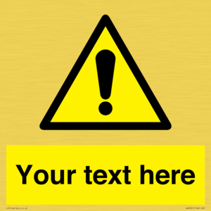 WV3001: Custom warning safety sign