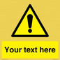 WV3001: Custom warning safety sign