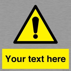 WV3001: Custom warning safety sign