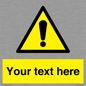 WV3001: Custom warning safety sign