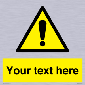 WV3001: Custom warning safety sign