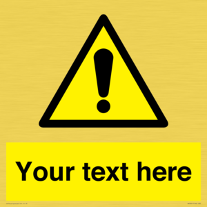 WV3001: Custom warning safety sign