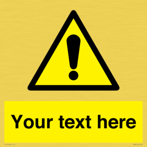 WV3001: Custom warning safety sign