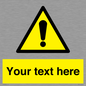 WV3001: Custom warning safety sign