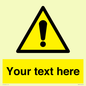WV3001: Custom warning safety sign