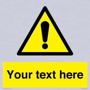 WV3001: Custom warning safety sign