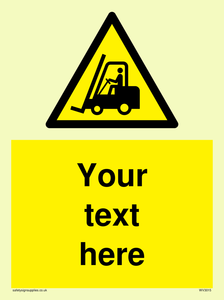 WV3015: Custom Forklift Truck Warning