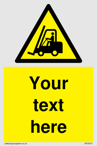 WV3015: Custom Forklift Truck Warning