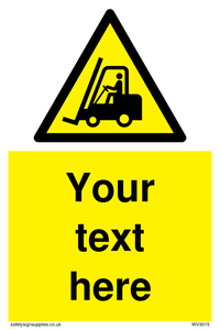 WV3015: Custom Forklift Truck Warning