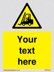 WV3015: Custom Forklift Truck Warning