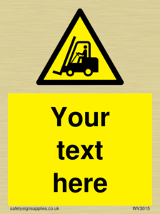 WV3015: Custom Forklift Truck Warning
