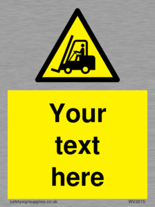 WV3015: Custom Forklift Truck Warning