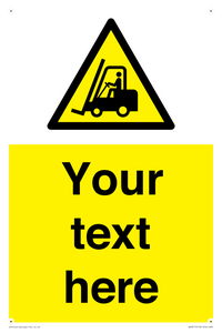 WV3015: Custom Forklift Truck Warning