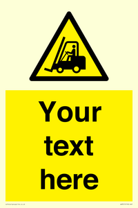 WV3015: Custom Forklift Truck Warning