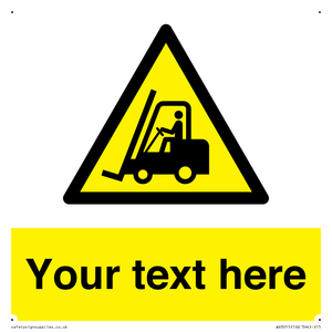 WV3015: Custom Forklift Truck Warning