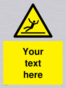 WV5110: Custom Figure Slipping Sign