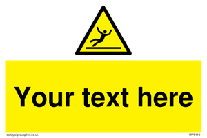 WV5110: Custom Figure Slipping Sign