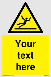 WV5110: Custom Figure Slipping Sign