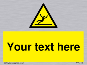 WV5110: Custom Figure Slipping Sign