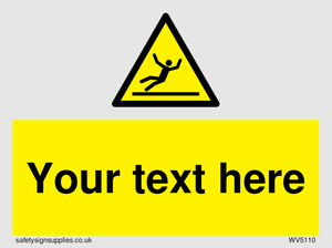 WV5110: Custom Figure Slipping Sign