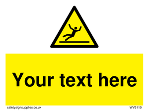 WV5110: Custom Figure Slipping Sign