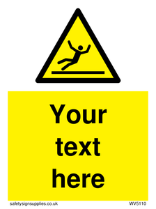 WV5110: Custom Figure Slipping Sign
