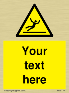 WV5110: Custom Figure Slipping Sign