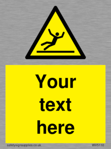 WV5110: Custom Figure Slipping Sign