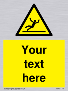 WV5110: Custom Figure Slipping Sign