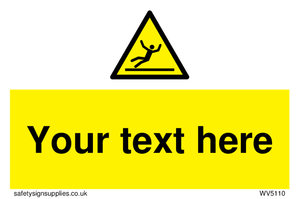 WV5110: Custom Figure Slipping Sign