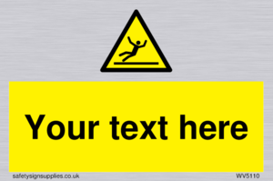 WV5110: Custom Figure Slipping Sign